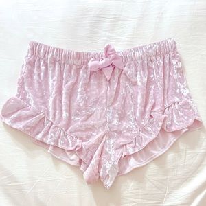 Pink Velvet Victorias Secret Pajama Shorts -MEDIUM